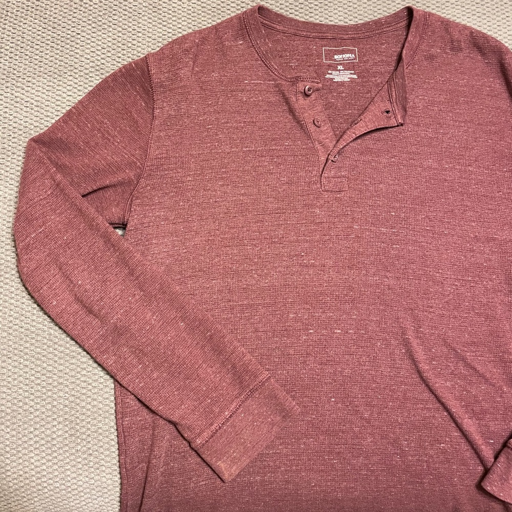 Sonoma Maroon Quart Button Up